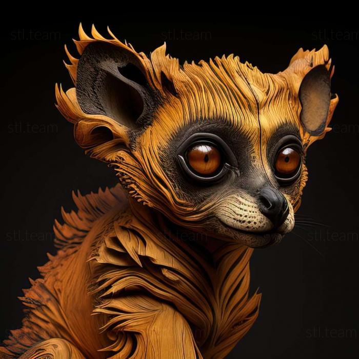 3D model Eulemur rufifrons (STL)